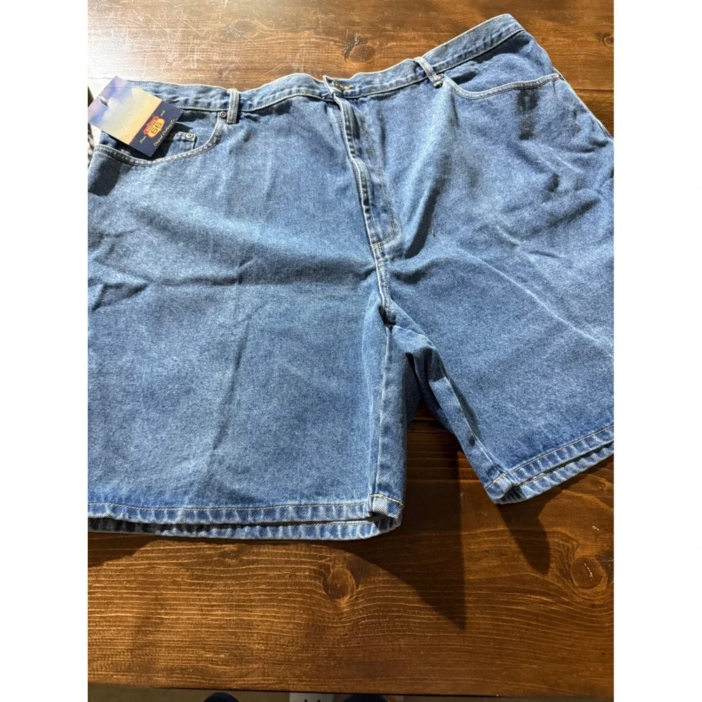 Route 66 Big Mens Relaxed Fit Denim Shorts Blue Medium Wash Size 46 NWT Jorts